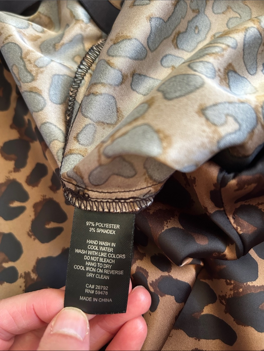 Rachel Zoe brown black cheetah print pull on satin midi maxi skirt Med 8 - Picture 5 of 10